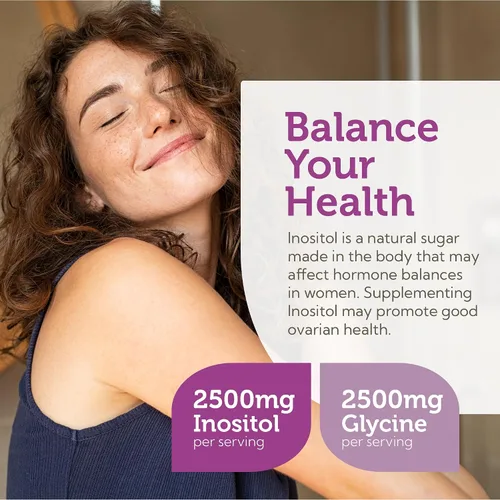 Vista 3 de Zahler Inositol Powder - Mentalidad saludable y apoyo del sistema nervioso para mujeres - Inositol y glicina para apoyar la función hepática