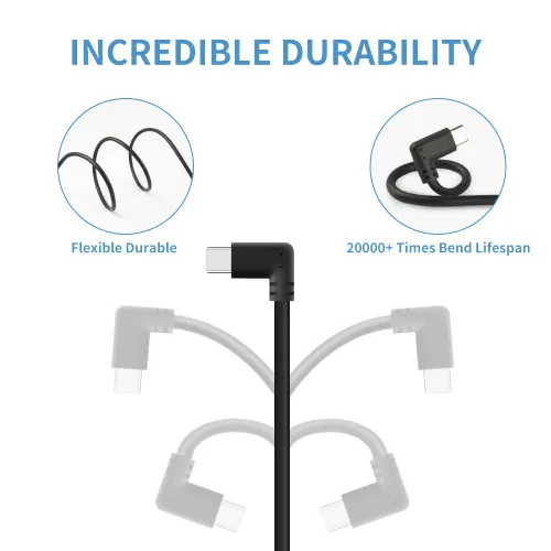 Vista 4 de VeeR Link Cable 10FT Compatible with MetaOculus Quest 2 Accessories, USB C Cable Quest 2 Link Cable Compatible with PCSteam VR, High Speed Data