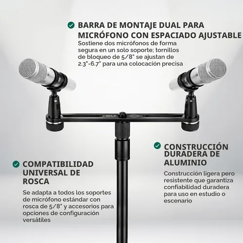 Vista 3 de Barra para micrófono K & M