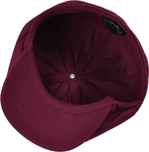 Vista 6 de BOTVELA Gorra plana de Newsboy para hombre, 100% algodón, Gatsby Ivy Golf Cabbie Hat