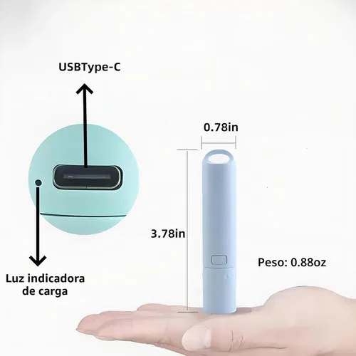 Vista 2 de Paquete de 5 mini linternas LED pequeñas, luces de flash recargables USB C, linternas ultraligeras con zoom para el hogar, emergencia, camping