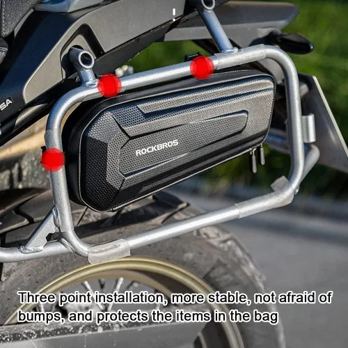 Vista 5 de Bolsa de motocicleta Bolsa impermeable Bolsa de motor de motocicleta de gran capacidad Práctica fácil instalación Triangular Accesorios