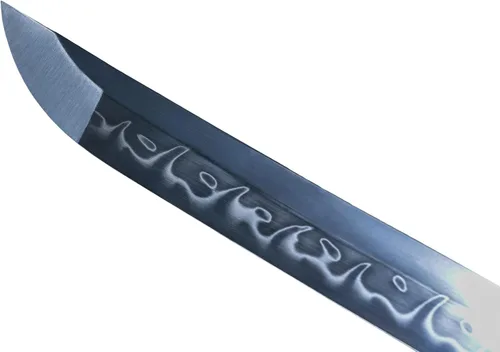Vista 6 de Katana Katana - Espada Katana de un personaje de 41 pulgadas, hecha a mano japonesa, práctica, acero T10, templado/arcilla templada, espiga