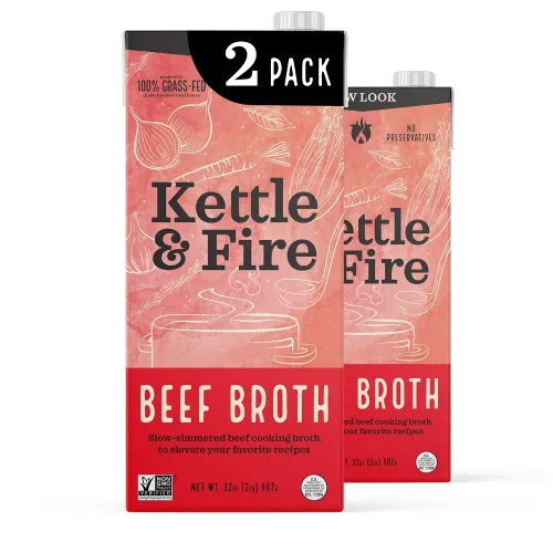 Vista 8 de Kettle And Fire Caldo de Res para Cocinar 32 OZ
