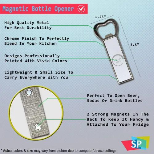Vista 2 de Abrebotellas con imán personalizado, foto personalizada, imagen y texto, accesorios de cerveza resistentes de metal
