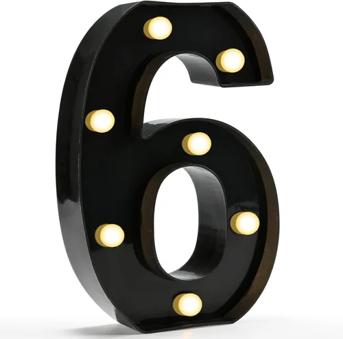 Vista 50 de Pooqla - Números iluminados negros, decoraciones de cumpleaños 50 para hombres Number 50