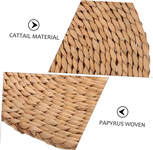 Vista 6 de LIFKOME 2 cojines de paja plana tatami Mat almohadas de suelo para adultos almohada circular almohada japonesa redonda individual cojín tejido paja