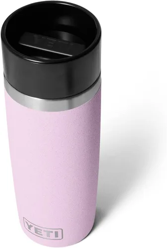 Vista 18 de YETI Rambler - Botella de viaje de 8 onzas, acero inoxidable, aislada al vacío con tapa a prueba de fugas, color negro