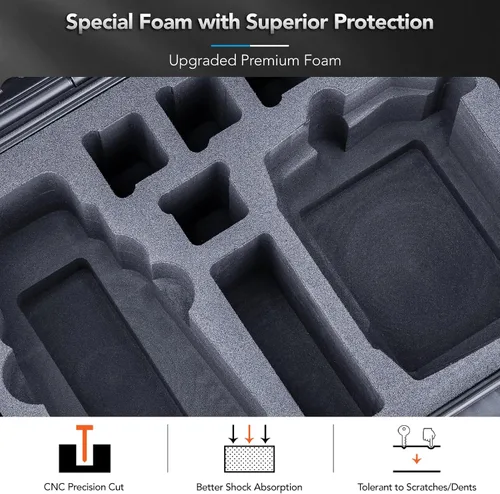 Vista 4 de Lykus Titan M350 - Funda rígida impermeable para DJI Mavic 3 Pro/Classic, RC Pro y DJI RC simultáneamente, compatible con cordón RC [solo funda]