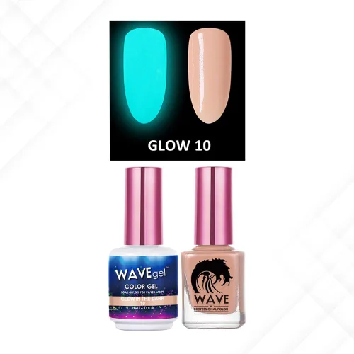 Vista 20 de Wavegel WAVEGEL - Juego de gel y esmalte de uñas a juego - Brilla en la oscuridad - # 01