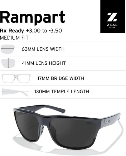 Vista 4 de Zeal Optics Rampart Gafas de sol polarizadas a base de plantas para hombre y mujer