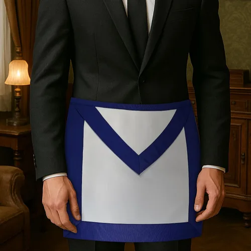 Vista 5 de Blue Lodge Basic Master Mason Delantal Masónico - [Azul y Blanco], Multicolorido