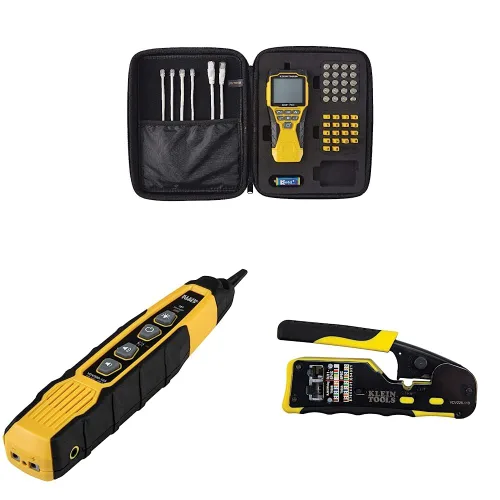 Vista 12 de Klein Tools VDV501-851 Kit de probador de cables y herramienta de perforación de impacto con hoja 66/110 y Klein Tools VDV226-110 Trinquete modular
