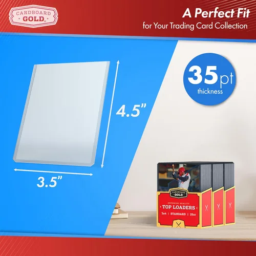 Vista 3 de Cardboard Gold Cargadores superiores de 35 puntos para tarjetas - 500