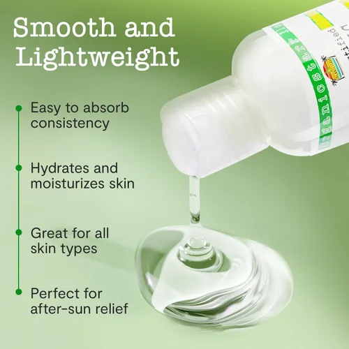Vista 6 de Gel de aloe vera orgánico certificado por USDA, 12 onzas, 100% puro, prensado en frío, cosechado a mano, infundido con aceites esenciales de coco
