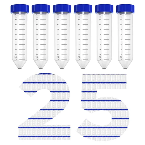 Vista 12 de Membrane Solutions Tubos de centrífuga cónicos de 0.5 fl oz, paquete de 50 tubos de ensayo de plástico estériles con tapas de rosca, recipiente