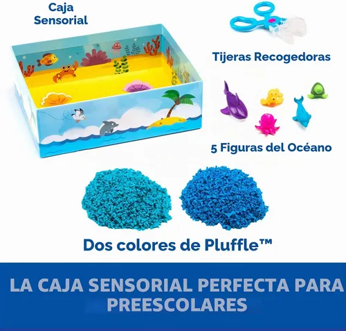 Vista 3 de Educational Insights - Juego Sensorial Pluffle® Ocean con 2 Colores de Pluffle, Juego de 9 Piezas, Edades 3+