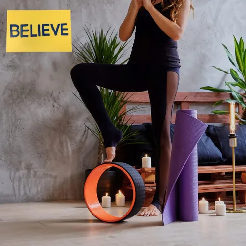 Vista 5 de Letrero de letras Believe para pared o vestuario para fanáticos de los deportes, 11 pulgadas de ancho x 7 pulgadas de alto, para decorar la pared