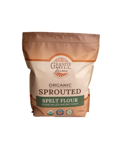 Vista 4 de Granite Mill Farms Harina de espelta orgánica germinada, 30 oz