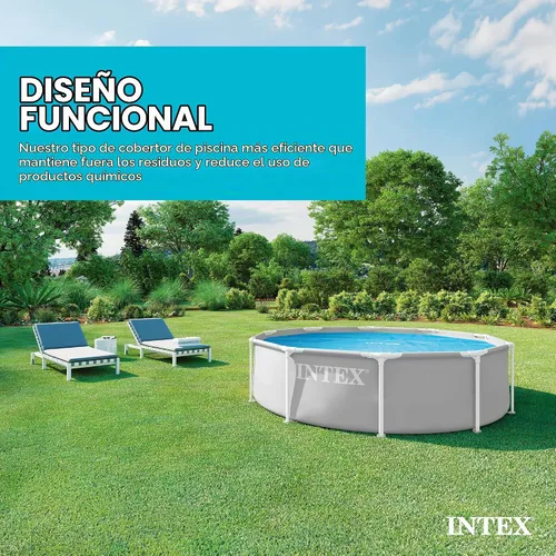Vista 5 de Intex Cubierta solar para piscinas de 9.5 pies de diámetro de fácil colocación y estructura