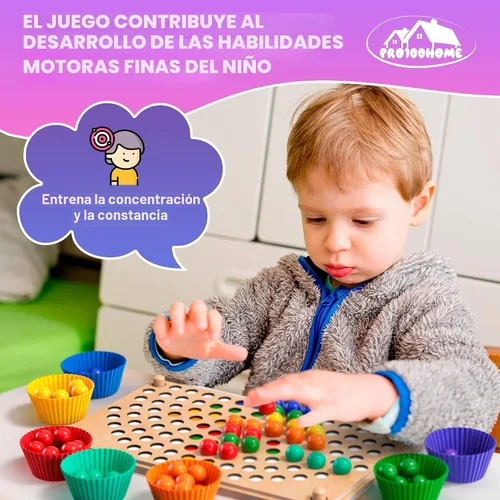 Vista 6 de Juguetes Montessori de aprendizaje de madera para niños pequeños
