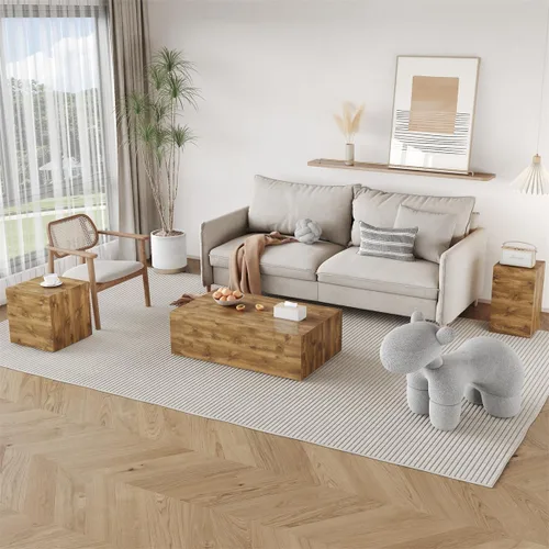 Vista 25 de Mesa auxiliar, mesa auxiliar, mesa de sala de estar, moderna mesa de sofá, mesa auxiliar de mármol sintético, mesita de noche para sala de estar