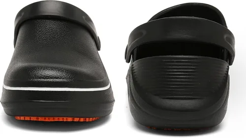 Vista 6 de Haifago Zapatos de chef antideslizantes para hombres y mujeres, zapatos de trabajo antideslizantes y resistentes al agua, zuecos de enfermería