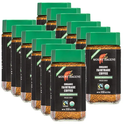Vista 12 de Mount Hagen Café descafeinado instantáneo orgánico liofilizado de 3.53 onzas Café descafeinado ecológico de comercio justo hecho de granos arábica