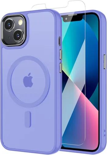 Vista 18 de Funda para iPhone 11 con protector de pantalla, compatible con MagSafe, ultra delgada, translúcida, mate, a prueba de golpes, color negro