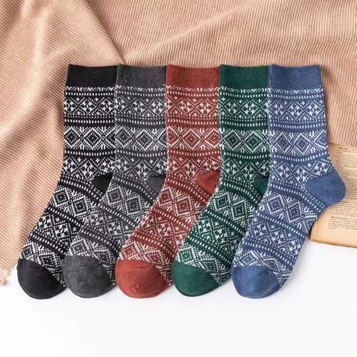 Vista 8 de Calcetines de lana cálidos para hombre, calcetines de invierno gruesos y cálidos, calcetines suaves y acogedores para clima frío