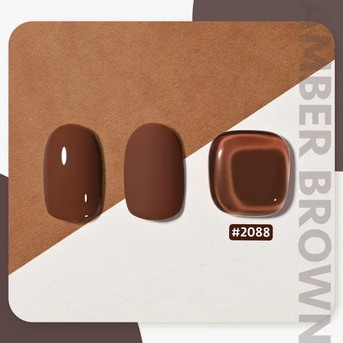 Vista 2 de GAOY - Esmalte de uñas de gel marrón, 16ml de esmalte de gel para quitar por remojo, curado con luz UV para arte de uñas, manicura DIY en casa, 2088
