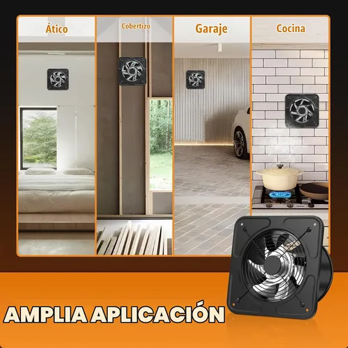 Vista 8 de YOZON Ventilador de escape de cocina de 8 pulgadas con interruptor, ventilador de escape de garaje de 700 CFM, ventilador de ventilación