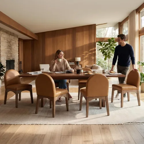 Vista 16 de HNY Juego de 2 sillas de comedor modernas de mediados de siglo, sillas de comedor tapizadas de tela de lino, sillas de cocina sin brazos con patas