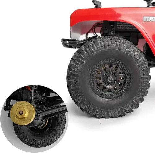 Vista 5 de RCLions 4 unids Heavy Duty latón rueda hexagonal adaptador 0.197 in para AXIAL SCX24 AXI90081 AXI00001 AXI00002 1:24 RC Crawler Actualizaciones