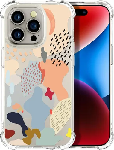 Vista 72 de Compatible con iPhone 14, funda transparente y bonita para mujeres y niñas, diseño floral, diseño floral femenino, funda para teléfono 14