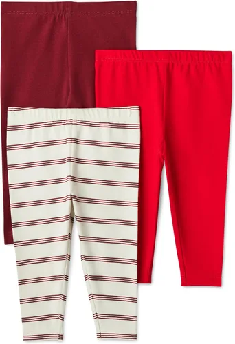 Vista 9 de Amazon Essentials x Sofia Grainge - Leggings unisex de algodón transpirable hasta el tobillo, paquete de 3 Azul / Rayas