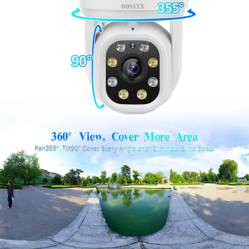 Vista 4 de (2026 Update) 5MP Wireless Security Camera 10.2" IPS Monitor 10CH NVR, Dual-Band 2.4/5.8GHz WiFi, Dual Antenna Stronger Signal 130° Wide Angle