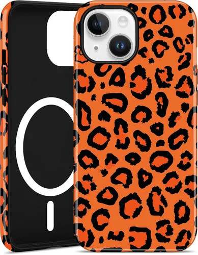 Vista 30 de Jusy Compatible con MagSafe Brown Tortoise Shell Print Phone Case para iPhone 7/8/SE, funda protectora magnética de lujo de TPU suave
