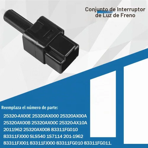 Vista 3 de Conjunto de interruptor de luz de freno 25320-AX00C se adapta a Nissan Altima Rogue Sentra Frontier Pathfinder Versa Armada Juke Infiniti