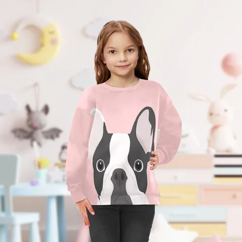 Vista 5 de Plaaee Sudadera de forro polar de manga larga con cuello redondo para niños o niñas, estampado de camiones monstruos, 4T