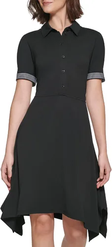 Vista 2 de Karl Lagerfeld Paris Vestido largo con camiseta de algodón de gran tamaño para mujer