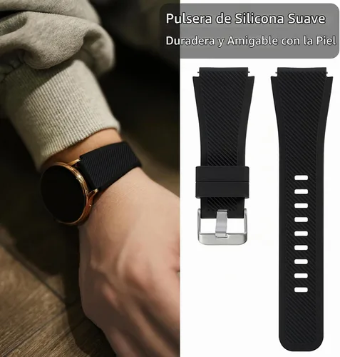 Vista 4 de Compatible con correas Casio MDV106, correa de silicona deportiva de liberación rápida de 0.866 pulgadas, correa de repuesto compatible con reloj