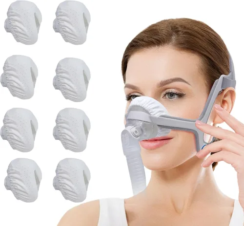 Vista 7 de Paquete de 8 protectores nasales N20 CPAP compatibles con cojines de máscara nasal N20 de tamaño pequeño. Disfruta de una comodidad sedosa
