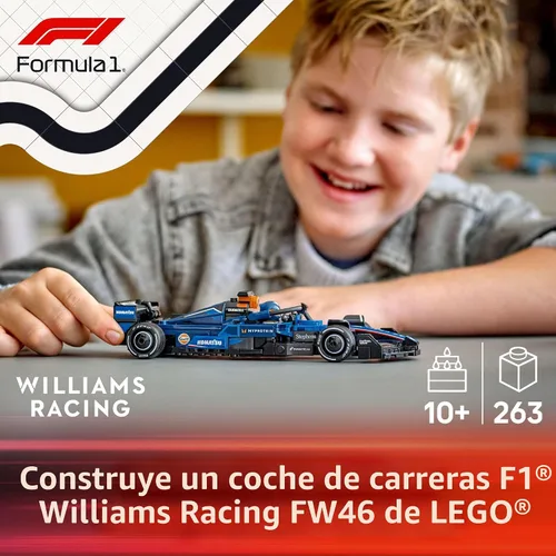 Vista 2 de LEGO Speed Champions Williams Racing FW46 F1 - Juego de construcción para niños, niños y niñas, a partir de 10 años, auto de juguete para fanáticos