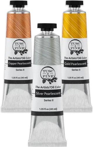 Vista 20 de Tusc & Pine Pintura al Óleo para Artistas - Juego de 40 ml de 3 - Colores Azules Surtidos - Sin Amarilleo, Consistencia Rica y Cremosa, Máxima Carga