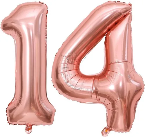 Vista 17 de Globos gigantes de número 10 de 40 pulgadas en oro rosa, 10 globos de oro rosa para cumpleaños, globos de 10 para décimo cumpleaños, aniversario