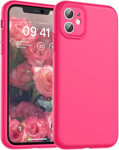 Vista 125 de SUPFINE - Funda diseñada para iPhone 12, silicona líquida premium con [forro de microfibra suave antiarañazos][protección de cámara mejorada], funda
