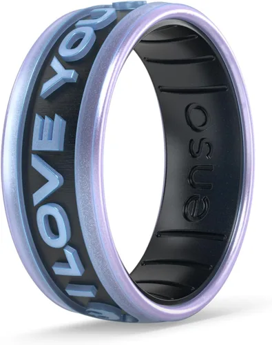 Vista 6 de Enso Rings Anillo de silicona de Star Wars – Te conozco – Diseño cómodo y flexible – Aurebesh – Perla Negra – Talla 3