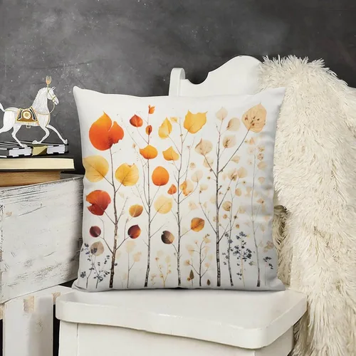 Vista 11 de Funda de almohada de paisaje, campo, otoño, otoño, tamaño estándar, otoño, día de Acción de Gracias, cuadrada, suave, doble cara, impresión, funda