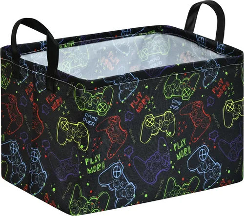 Vista 39 de Cesta de almacenamiento vacía para niños, organizador de almacenamiento impermeable de béisbol, cestas plegables con asas para mujeres, cesta
